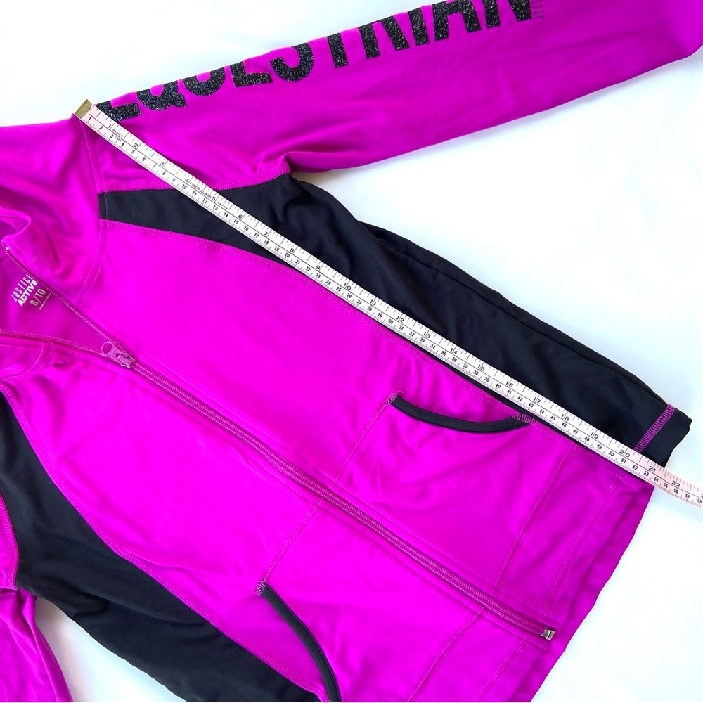 Justice Active Equestrian Hooded Jacket and Long Sleeve Tee, Girls Size 8/10 - Picture 7 of 15